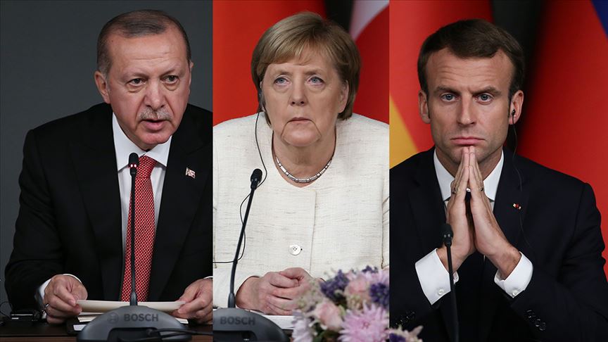 Cumhurbaşkanı Erdoğan, Macron ve Merkel ile telefonda görüştü