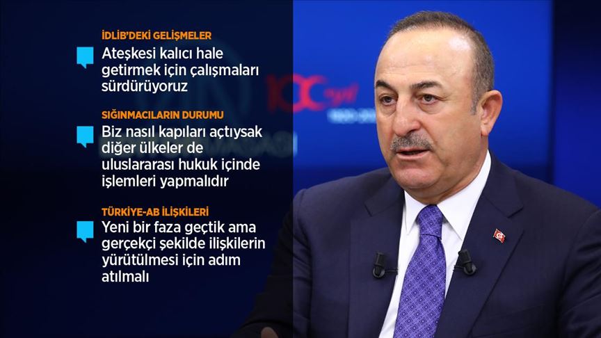 Çavuşoğlu: Rejim ateşkese rağmen ilerlemeye çalışırsa bugüne kadar askerimiz ne yaptıysa onu yaparız