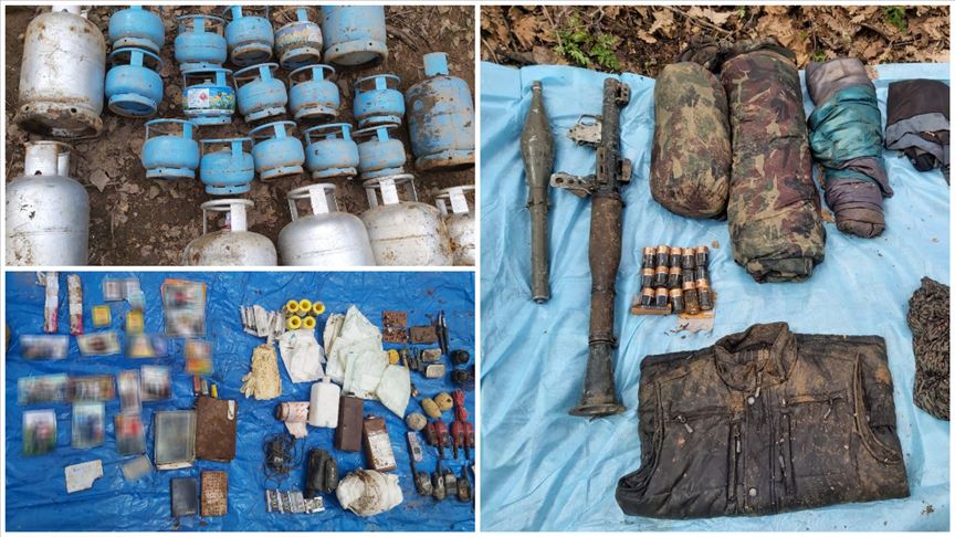 Bingöl kırsalında PKK'lı teröristlere ait malzemeler ele geçirildi