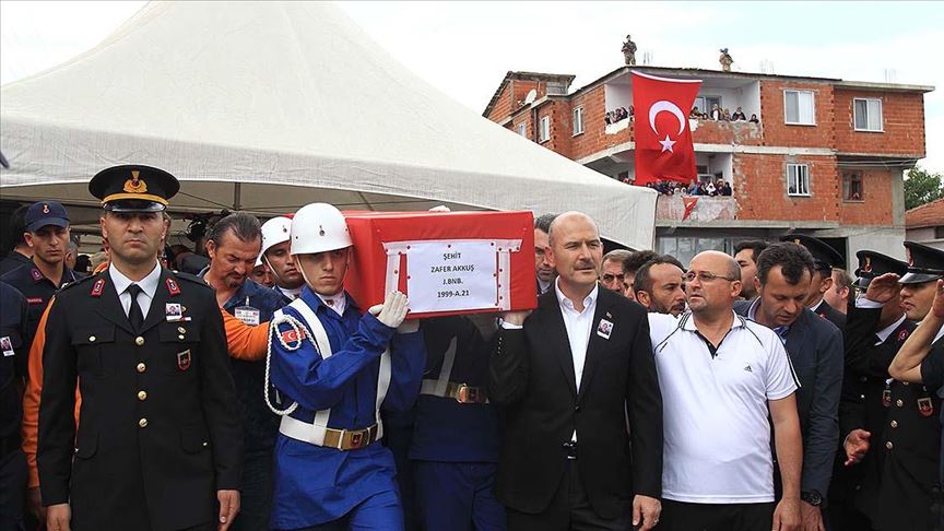 Soylu: Jandarma Binbaşı Akkuş'un şehit edildiği olayın faili terörist etkisiz hale getirildi