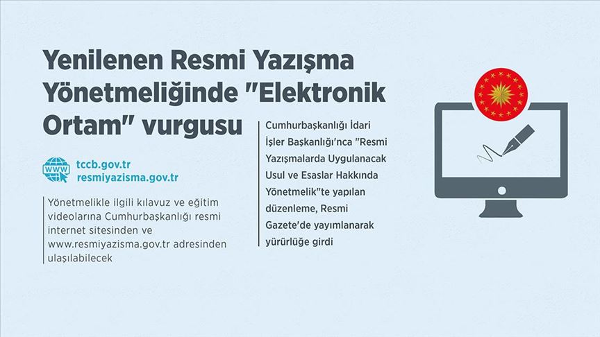 Yenilenen Resmi Yazışma yönetmeliğinde 'elektronik ortam' vurgusu