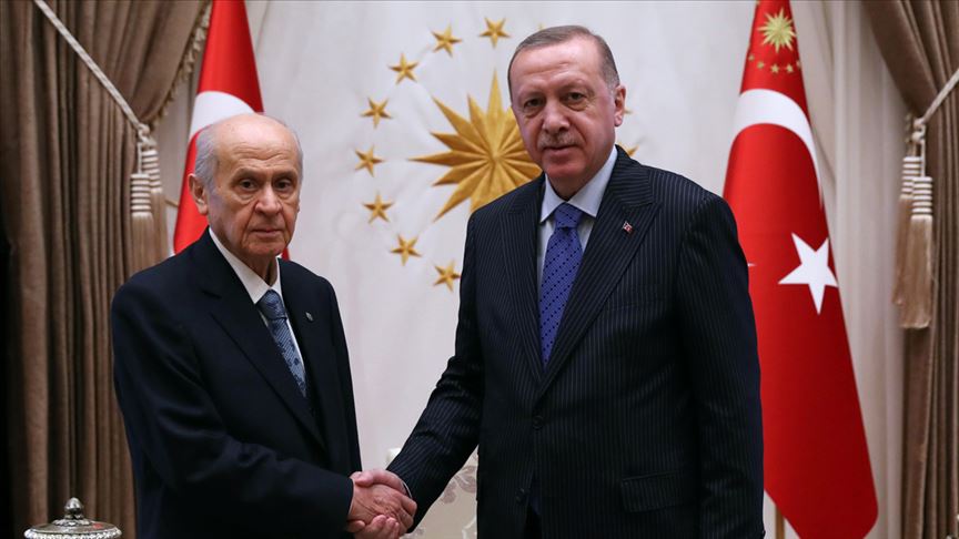 Erdoğan-Bahçeli görüşmesi başladı