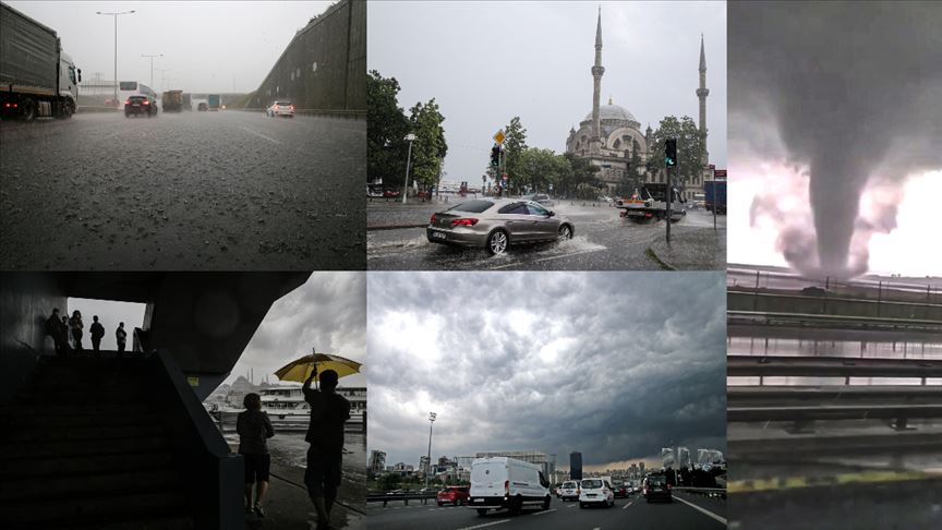 İstanbul'da sağanak, hortum ve sel meydana geldi!