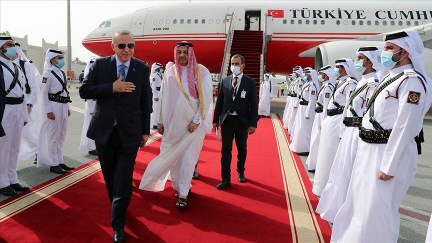 Cumhurbaşkanı Erdoğan Katar'da..