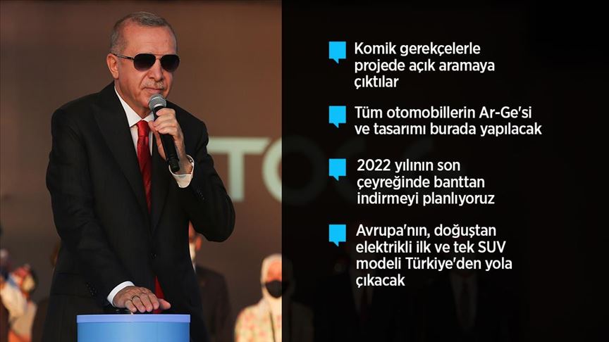 Cumhurbaşkanı Erdoğan: Türkiye'nin Otomobili dünyanın birçok yerinde ses getirdi