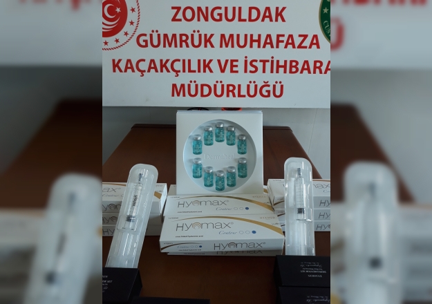 Zonguldak'ta gümrük kaçağı botoks malzemesi ve kozmetik eşya ele geçirildi