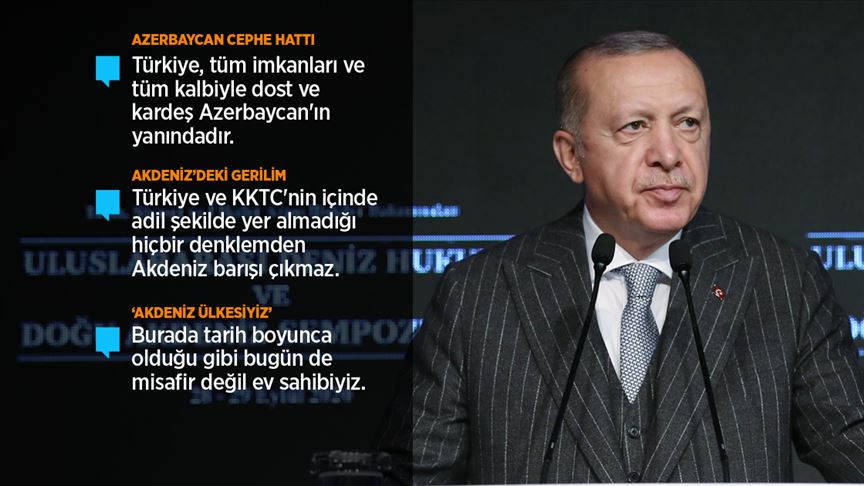 Erdoğan: Ermenistan işgal ettiği Azerbaycan topraklarını derhal terk etmelidir