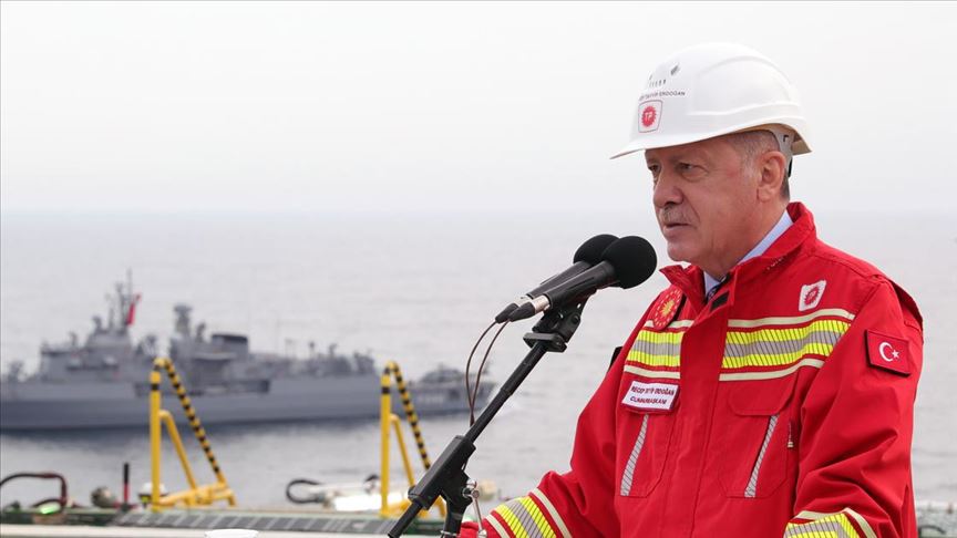 Erdoğan: Sakarya Sahası'nın Tuna-1 bölgesindeki toplam doğal gaz rezervi 405 milyar metreküpü buldu