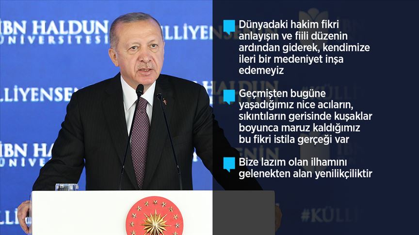 Erdoğan: Genç bir nüfusa sahibiz ama medeniyet tasavvurumuzu layıkıyla hayata geçiremiyoruz