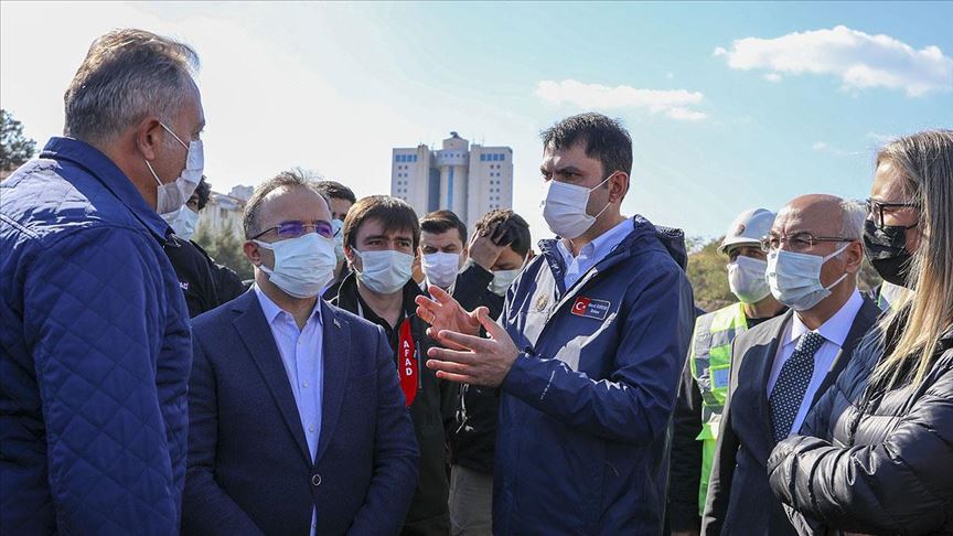 Kurum, yapımına başlanan konteyner kentte incelemelerde bulundu!