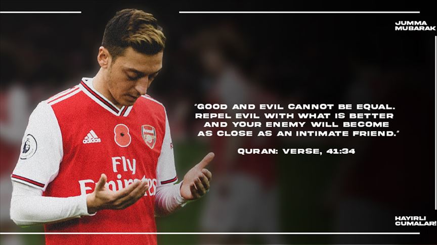 Mesut Özil'den İslam karşıtlığını iyilikle etkisiz hale getirme çağrısı