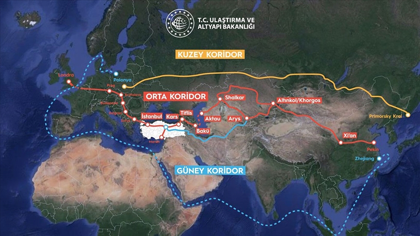 Türkiye stratejik konumuyla ulaşım rotası 'Orta Koridor'da kilit ülke haline geldi