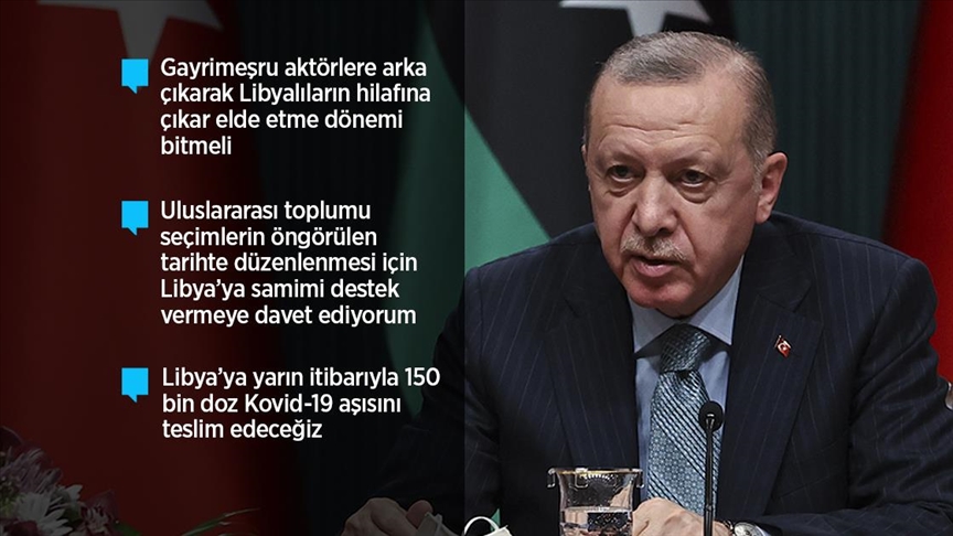 Erdoğan: Libya'ya verdiğimiz destek yeni katliamların önüne geçmiştir