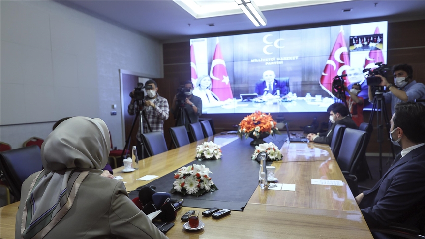 AK Parti heyeti, CHP ve MHP heyetleri ile video konferans aracılığıyla bayramlaştı