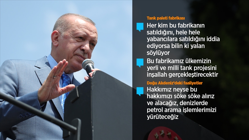 Cumhurbaşkanı Erdoğan: Tank paleti fabrikası devletin malıdır