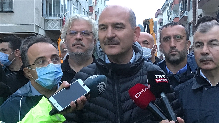 İçişleri Bakanı Soylu: Arhavi'deki selde oluşan hasarlar için ödemeler başladı