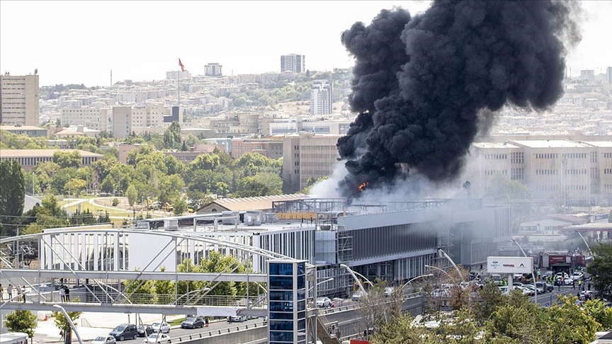 Başkentte özel hastane inşaatında yangın çıktı!
