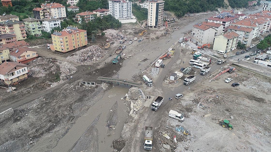 Bozkurt'taki sel felaketinin 21'inci gününde çalışmalar aralıksız sürüyor