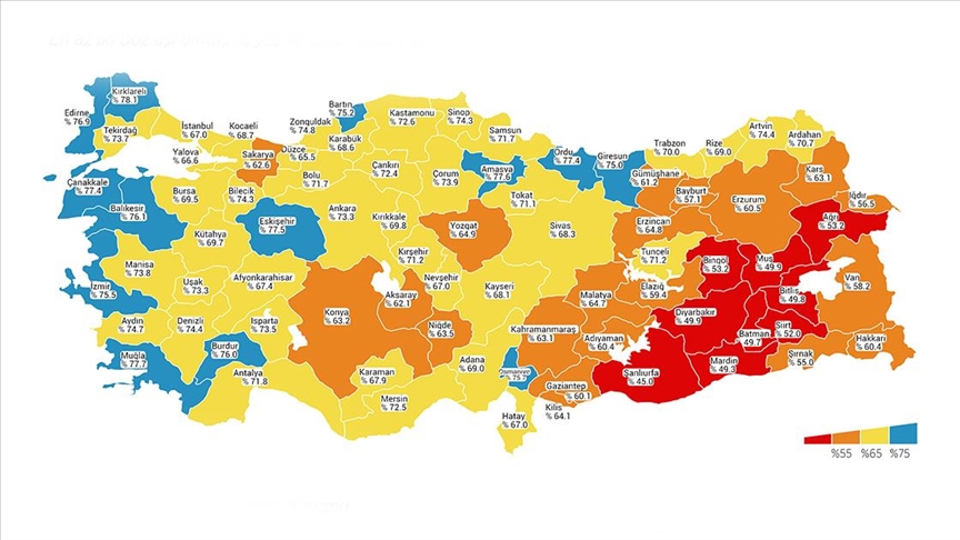 İkinci doz aşıda mavi il sayısı 13'e ulaştı!