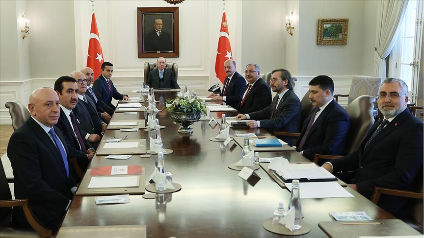 Erdoğan, TİSK Başkanı Akkol ve yönetim kurulu üyelerini kabul etti
