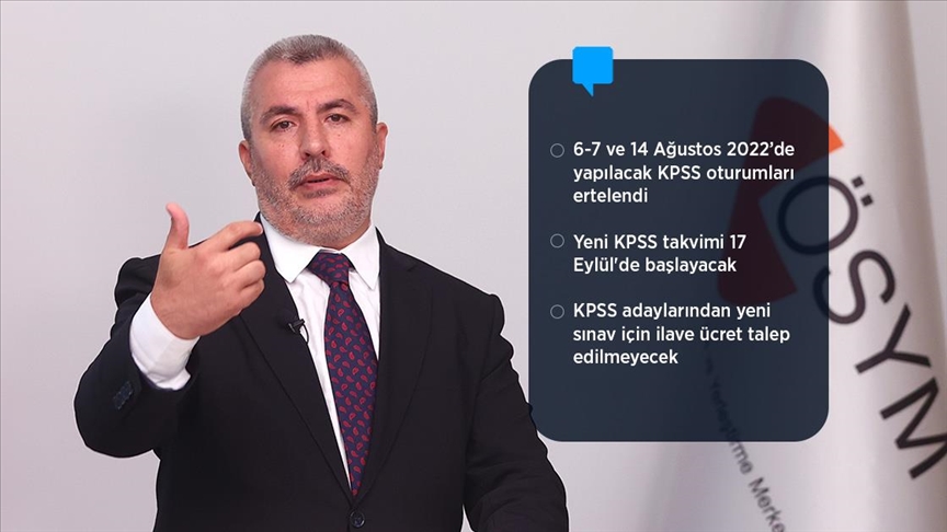 ÖSYM Başkanı Ersoy: 31 Temmuz'da yapılan KPSS oturumları iptal edildi