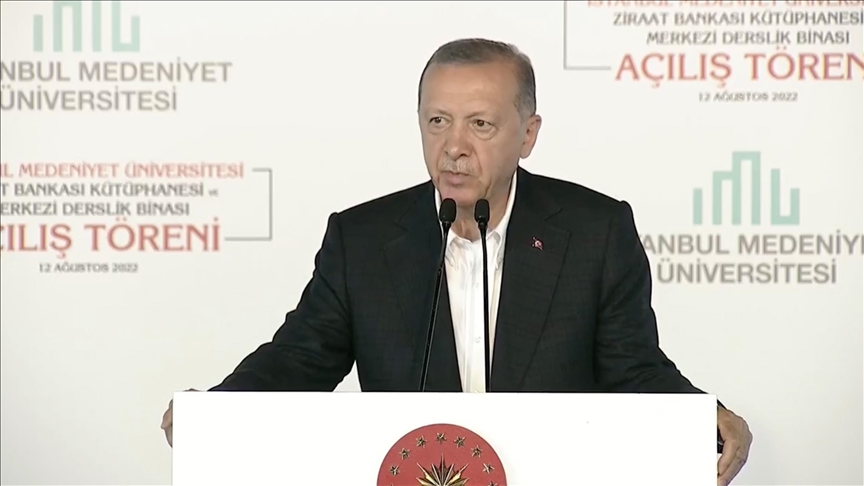 Erdoğan, İstanbul Medeniyet Üniversitesi kütüphane açılışında konuştu