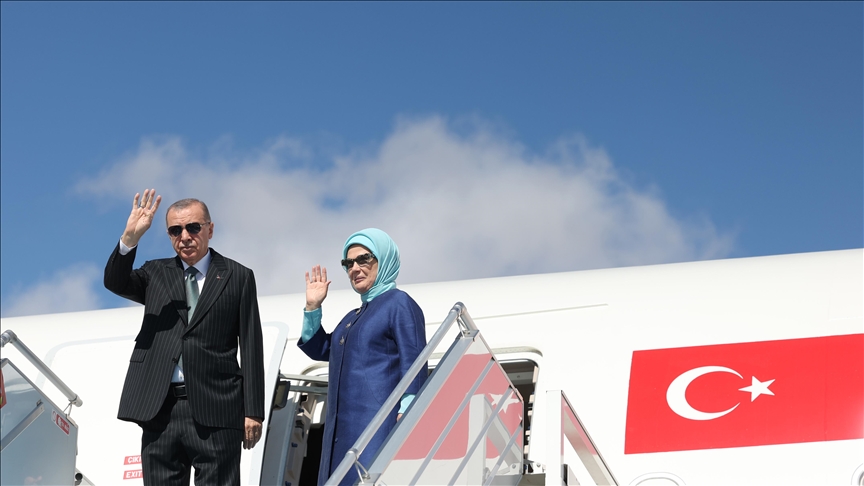 Cumhurbaşkanı Erdoğan Türkiye'ye gitti