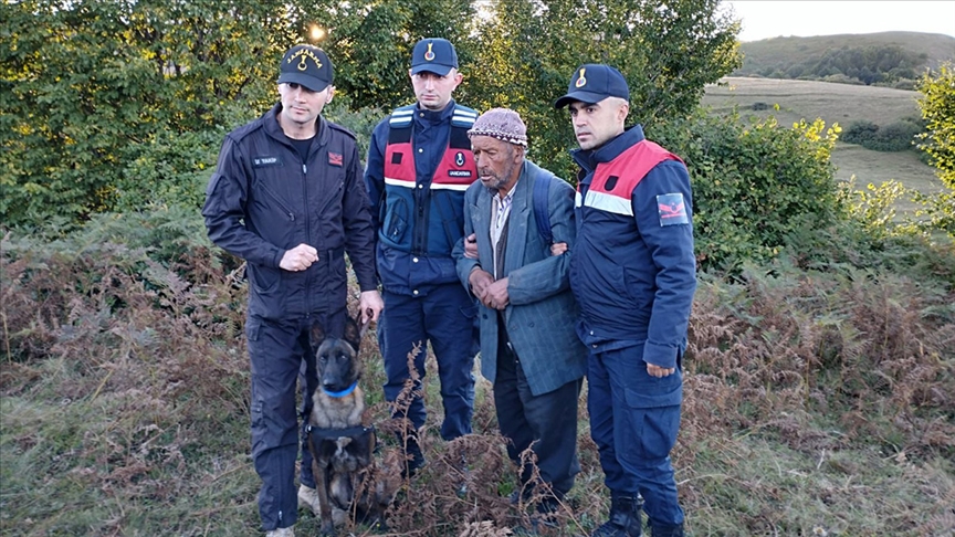 Tokat'ta kaybolan yaşlı adamı iz takip köpeği 'Talan' buldu