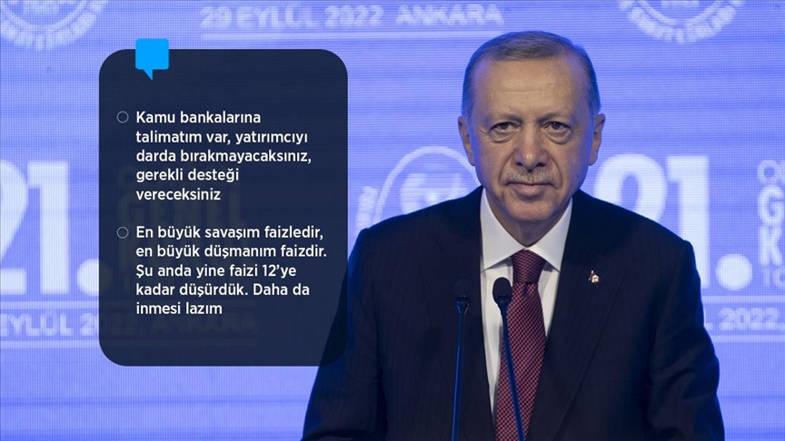 Erdoğan: Yılbaşından sonra enflasyonun da düşük faizle ineceğine inanıyorum ve bunu savunuyorum