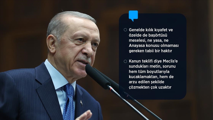 Cumhurbaşkanı Erdoğan: Bugün Türkiye’nin gündeminde başörtüsü diye bir mesele kalmamıştır