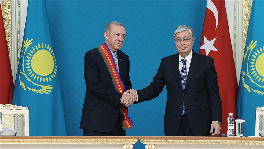 Erdoğan: Kazakistan'la ticaret hacminde 10 milyar dolarlık hedefimize emin adımlarla ilerliyoruz