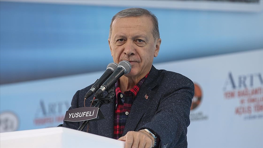 Erdoğan: Yusufeli Barajı'nın üretim kapasitesi 2,5 milyon konutun enerji ihtiyacını karşılayacak düzeyde