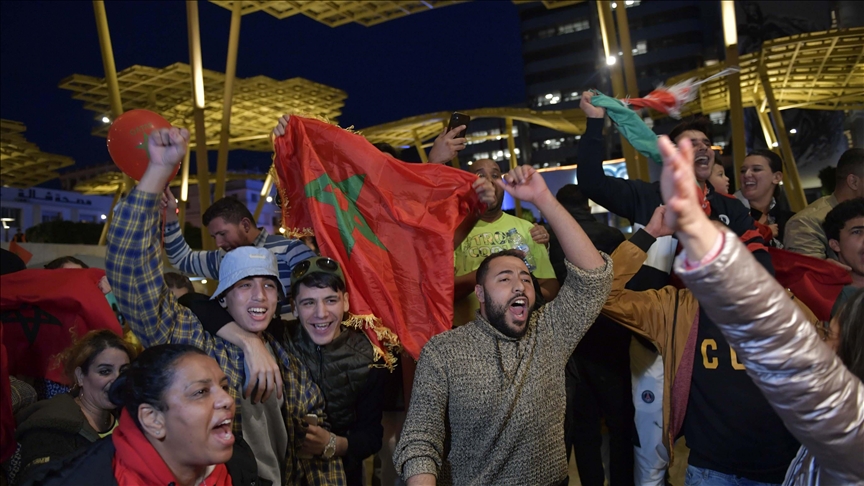 Fas'ın Dünya Kupası'nda çeyrek finale yükselmesi coşkuyla kutlanıyor