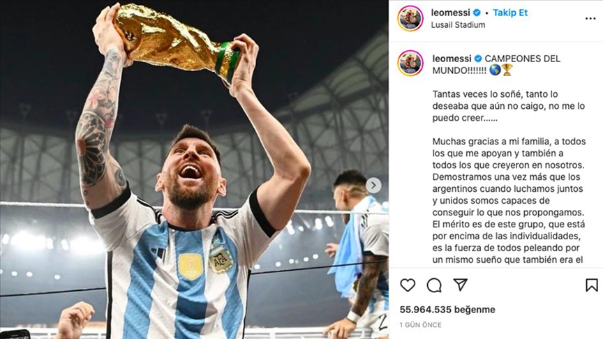 Messi dünya kupası fotoğrafı ile rekor kırdı!