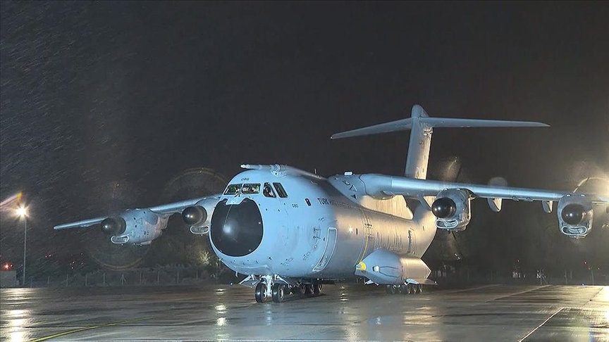 MSB: Ukrayna'dan gelen A400M uçakları Kayseri'ye indi