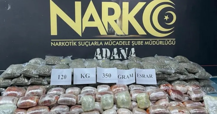 ADANA'da bir tırda 120 kilo 350 gram esrar ele geçirildi!