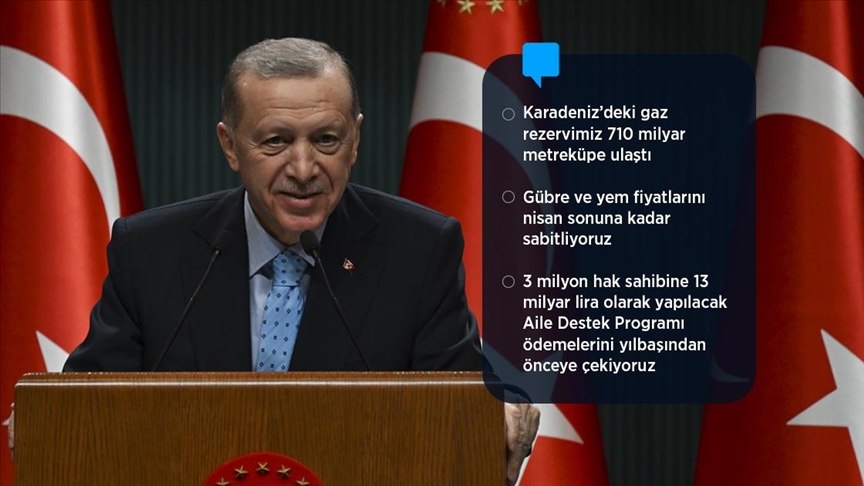 Erdoğan: Fatih Sondaj Gemimiz 58 milyar metreküplük doğal gaz rezervi keşfetti