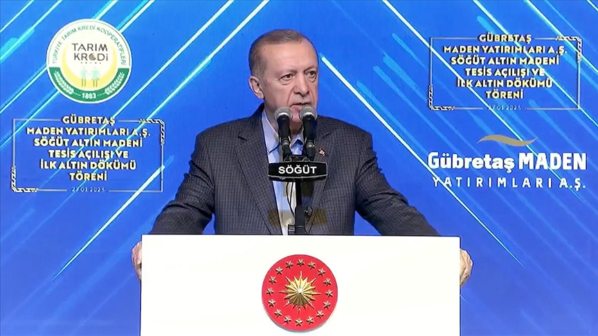 Cumhurbaşkanı Erdoğan: Gübretaş Altın Madeni Tesisi ilk etapta 2,5 ton altın üretecek!