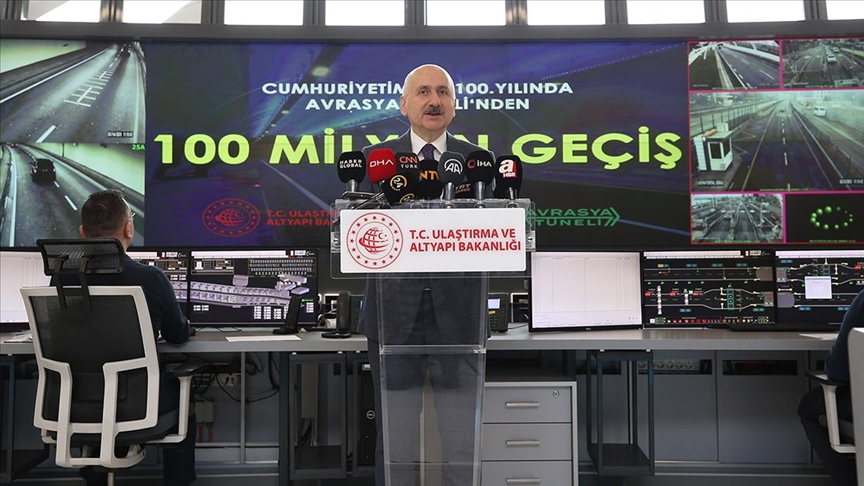 Avrasya Tüneli'nden 100 milyonuncu araç geçti!