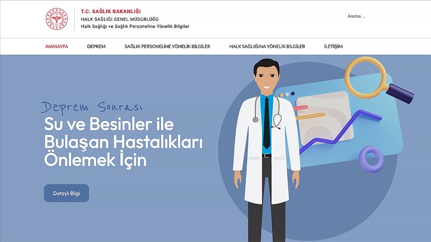 Sağlık Bakanlığı'nın "DEPREM" sitesi yayına girdi