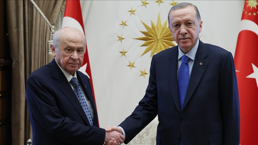 Cumhurbaşkanı Erdoğan, MHP Genel Başkanı Bahçeli'yi kabul etti!