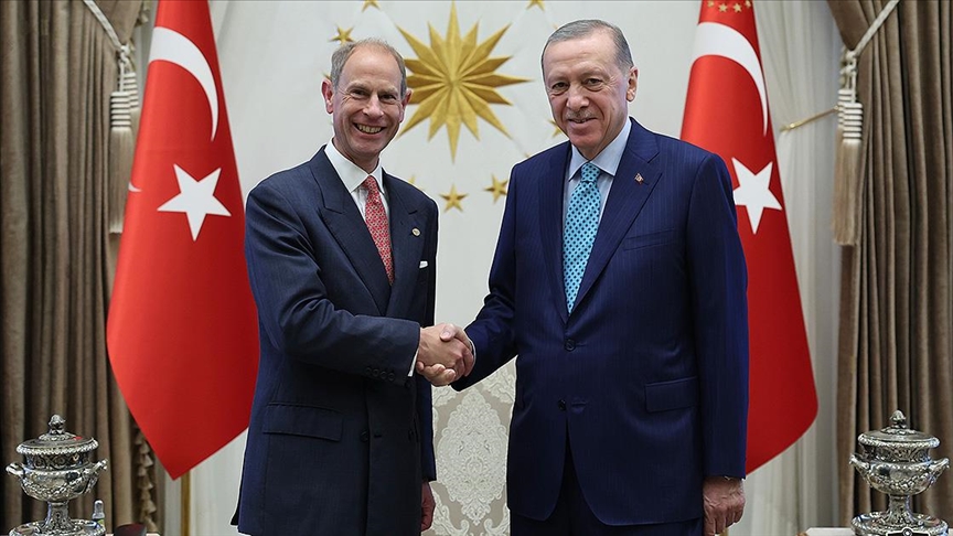 Cumhurbaşkanı Erdoğan, Birleşik Krallık Edinburgh Dükü Prens Edward'ı kabul etti