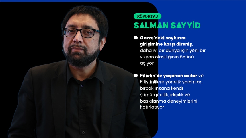 Profesör Salman Sayyid, İsrail'e karşı protestolar ve yeni dünya düzeniyle ilgili AA Analiz'e konuştu