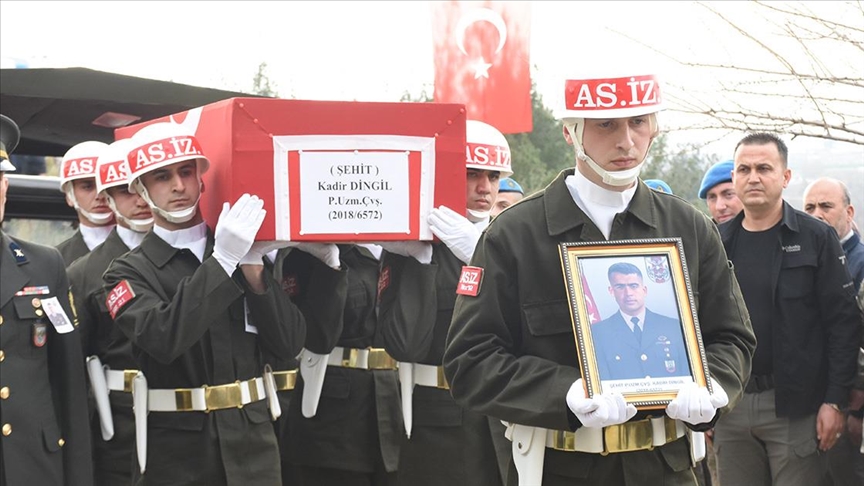 Şehit Piyade Uzman Çavuş Kadir Dingil'in cenazesi, Osmaniye'de defnedildi