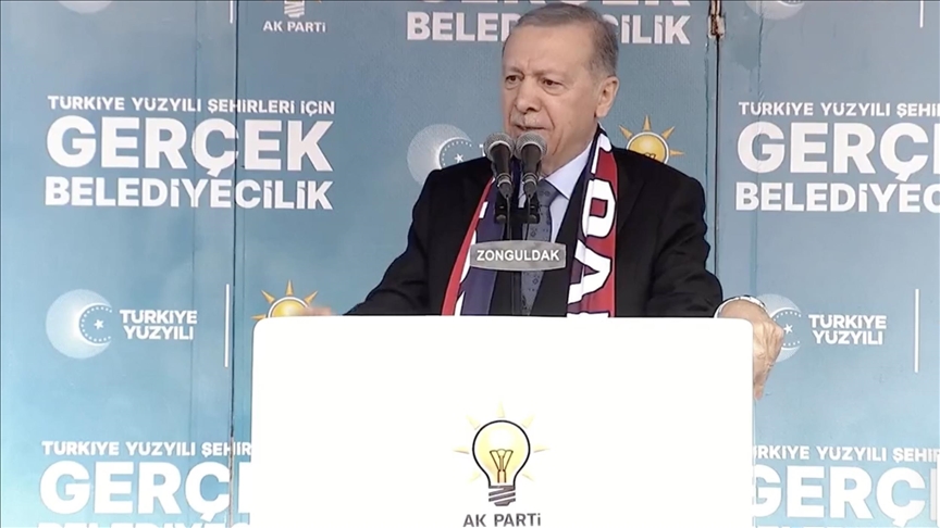 YEREL SEÇİME 49 GÜN KALDI / Cumhurbaşkanı Erdoğan düzenlenen mitingde konuştu
