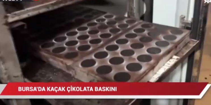 Bursa'da Kaçak Çikolata Üreten İmalathaneye Baskın