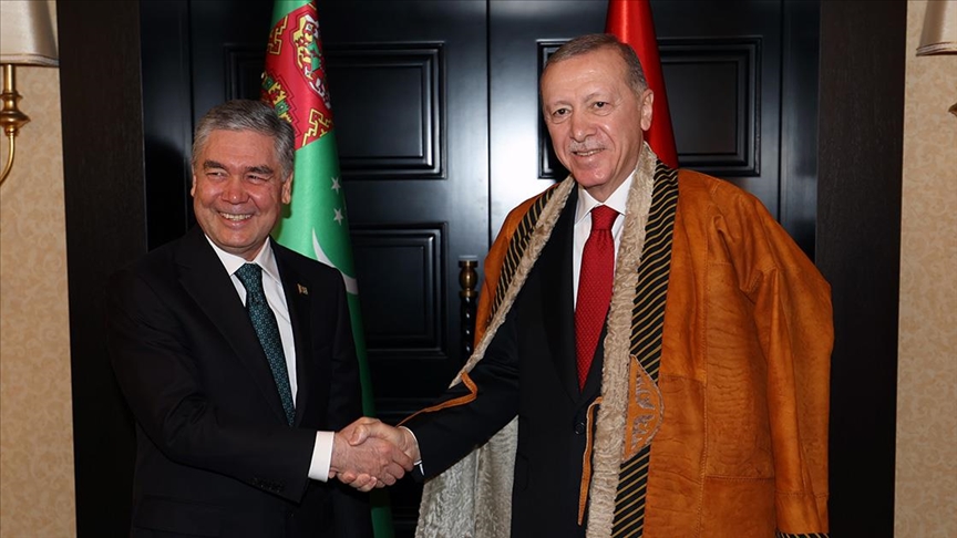 Cumhurbaşkanı Erdoğan, Gurbankulu Berdimuhamedov ile görüştü