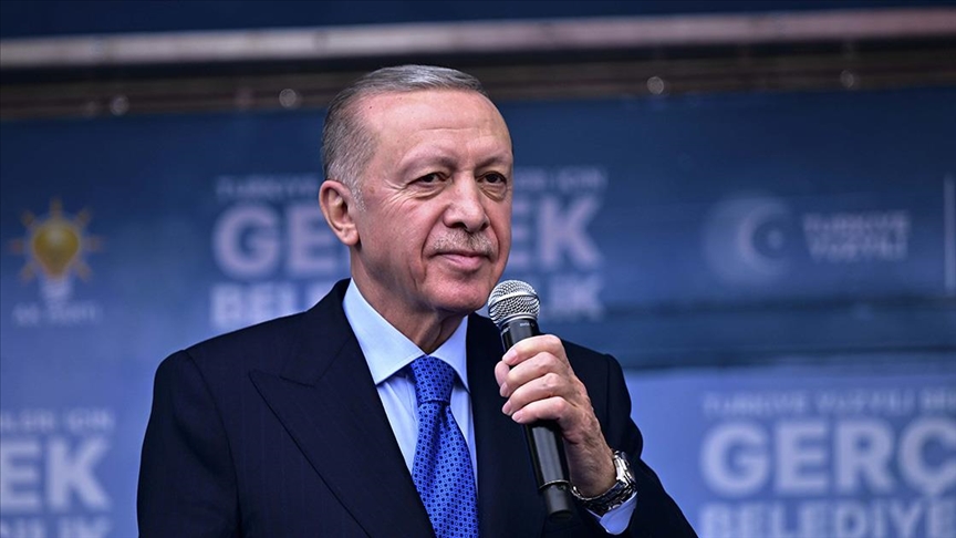 CANLI-Cumhurbaşkanı Erdoğan: Yeni bir kalkınma hamlesinin startını inşallah sandıkta vereceğiz