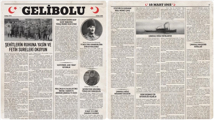 Çanakkale'de 18 Mart'a özel "Gelibolu Gazetesi" yayımlandı