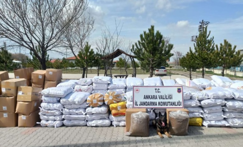 Ankara'da 28 milyon lira değerinde kaçak tütün ele geçirildi!